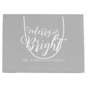 Frohe und helle Weihnachten Große Geschenktüte (Vorderseite)