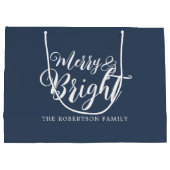 Frohe und helle Weihnachten Große Geschenktüte (Rückseite)