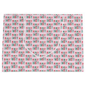 Frohe und helle Weihnachten Große Geschenktüte (Vorderseite)