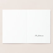 Frohe und helle Weihnachten handlettered Golden Folienkarte (Innenseite)