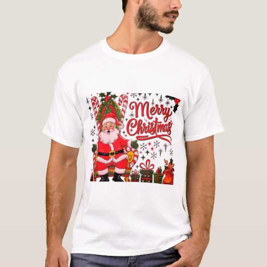 Frohe und helle Weihnachten Herren T - Shirt (Vorderseite)