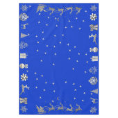 Frohe und helle Weihnachten in Silver and Blue | Tischdecke (Vorderseite)