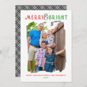 Frohe und helle Weihnachten Kariertes Foto (Vorne/Hinten)