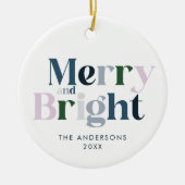 Frohe und helle Weihnachten Keramik Ornament (Vorne)