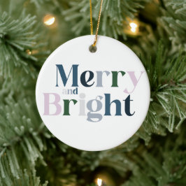 Frohe und helle Weihnachten Keramik Ornament