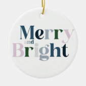 Frohe und helle Weihnachten Keramik Ornament (Vorne)