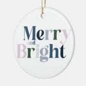 Frohe und helle Weihnachten Keramik Ornament (Links)