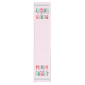 Frohe und helle Weihnachten Kurzer Tischläufer (Vorderseite)