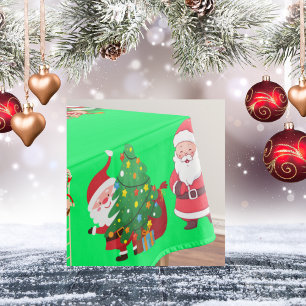 Frohe und helle Weihnachten Mittel Tischdecke