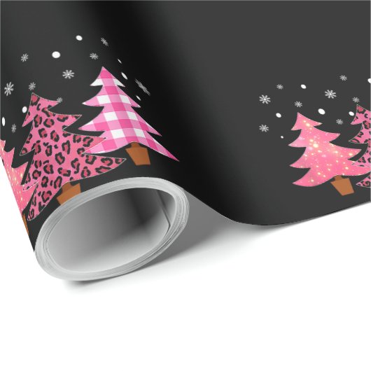 Frohe und helle Weihnachten Pajamas Leopard Famili Geschenkpapier (Rolleneckpunkt)