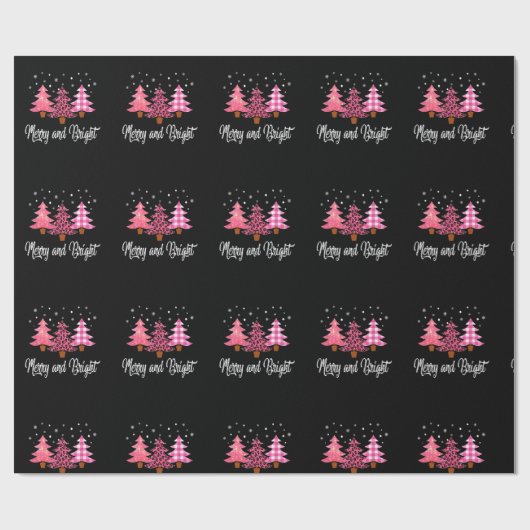 Frohe und helle Weihnachten Pajamas Leopard Famili Geschenkpapier (Flach)