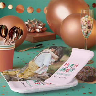 Frohe und helle Weihnachten Pappteller