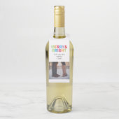 Frohe und helle Weihnachten Personalisiert Flaschenanhänger (Auf Flasche)