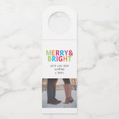 Frohe und helle Weihnachten Personalisiert Flaschenanhänger (Vorderseite)