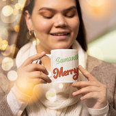 Frohe und helle Weihnachten Personalisiert Kaffeetasse