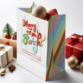 Frohe und helle Weihnachten Personalisiert Mittlere Geschenktüte