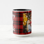 Frohe und helle Weihnachten personalisierte Mug Tasse (Zentrum)