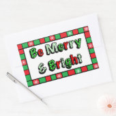 Frohe und helle Weihnachten Rechteckiger Aufkleber (Umschlag)