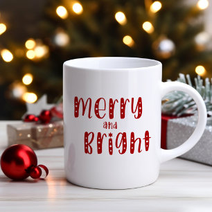 Frohe und helle Weihnachten Rot Kaffeetasse
