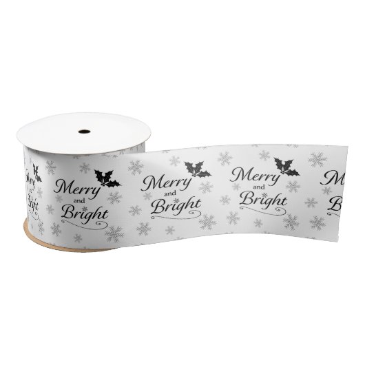 Frohe und helle Weihnachten Satin Ribbon Satinband (Spule)