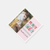 Frohe und helle Weihnachten Serviette (Ecke)