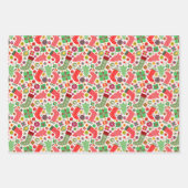 Frohe und helle Weihnachten Strümpfe Bäume Geschen Geschenkpapier Set (Vorderseite 2)