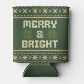 Frohe und helle Weihnachten Sweater Nordic Strick Dosenkühler (Vorderseite)