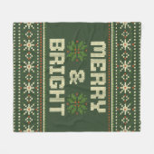Frohe und helle Weihnachten Sweater Nordic Strick Fleecedecke (Vorderseite (Horizontal))
