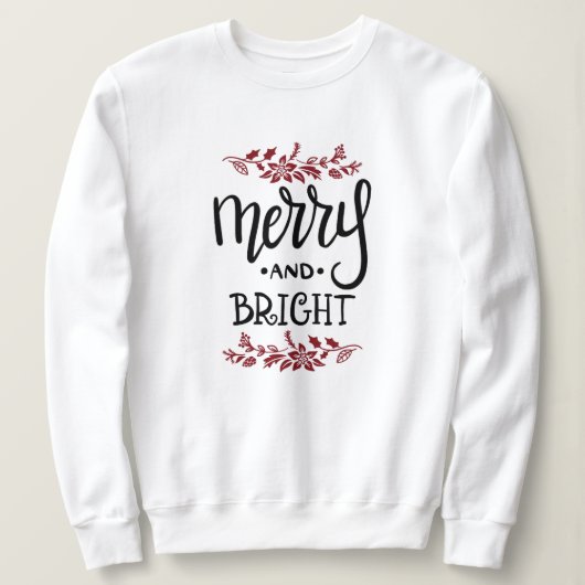 Frohe und helle Weihnachten Sweatshirt (Design vorne)