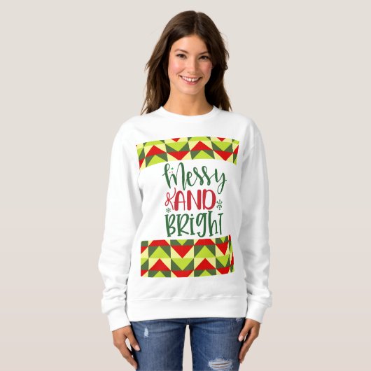 Frohe und helle Weihnachten Sweatshirt (Vorne ganz)