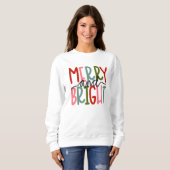 Frohe und helle Weihnachten Sweatshirt Frauen Wint (Vorne ganz)