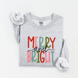 Frohe und helle Weihnachten Sweatshirt Frauen Wint
