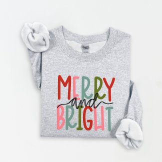 Frohe und helle Weihnachten Sweatshirt Frauen Wint