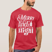 Frohe und helle Weihnachten T-Shirt (Vorderseite)