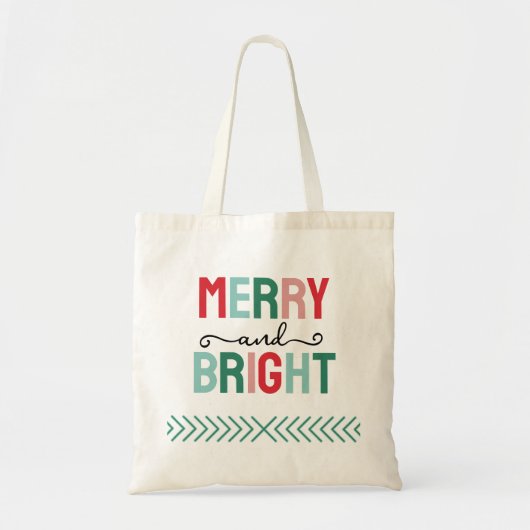 Frohe und helle Weihnachten Tragetasche (Vorne)