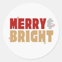 Frohe und helle Weihnachten Umschlag Aufkleber