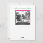 Frohe und helle Weihnachts-Fotokarte Feiertagskarte (Rückseite)