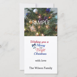Frohe und helle Weihnachts-Fotokarte Feiertagskarte