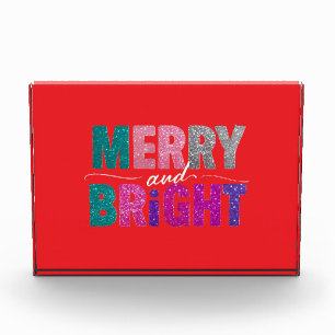 Frohe und helle Weihnachts-Glitzer Shirt Fotoblock