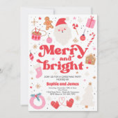 Frohe und helle Weihnachts-Party-Feier Einladung (Vorderseite)