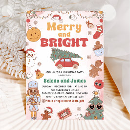 Frohe und helle Weihnachts-Party-Feier Einladung