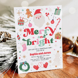 Frohe und helle Weihnachts-Party-Feier Einladung