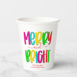 Frohe und helle Weihnachts-Party Papier Cup Pappbecher