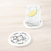 Frohe und helle Weihnachts-Sprichwort Untersetzer (Seite)