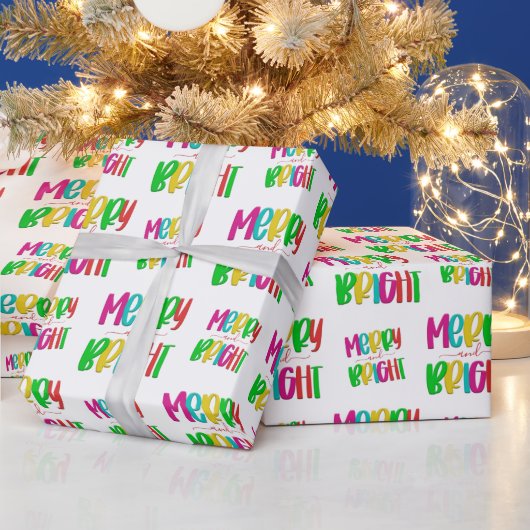 Frohe und helle Weihnachts-Wrapping Papier Geschenkpapier (Feiertage)