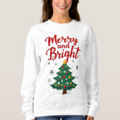 Frohe und helle Weihnachtsbaum Hoodie (Vorderseite)