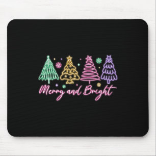 Frohe und helle Weihnachtsbaum Merry Xmas Girl Wo Mousepad