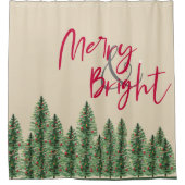 Frohe und helle Weihnachtsbaumen Weihnachtsdekorat Duschvorhang (Vorderseite)