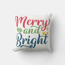 Frohe und helle Weihnachtsbaumkissen - festlich Kissen