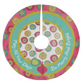 Frohe und helle Weihnachtsbaumrock Polyester Weihnachtsbaumdecke (Vorderseite)